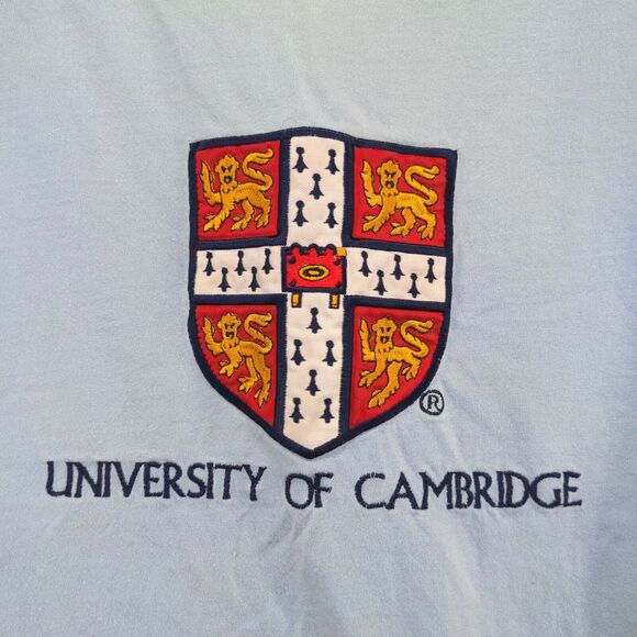University of Cambridge Womens T-Shirt Blue Size Large Short Sleeve Crew Neck - Picture 2 of 16